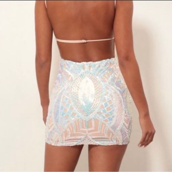 Lucy in the Sky Iridescent Sequin Dress - Picture 2 of 7